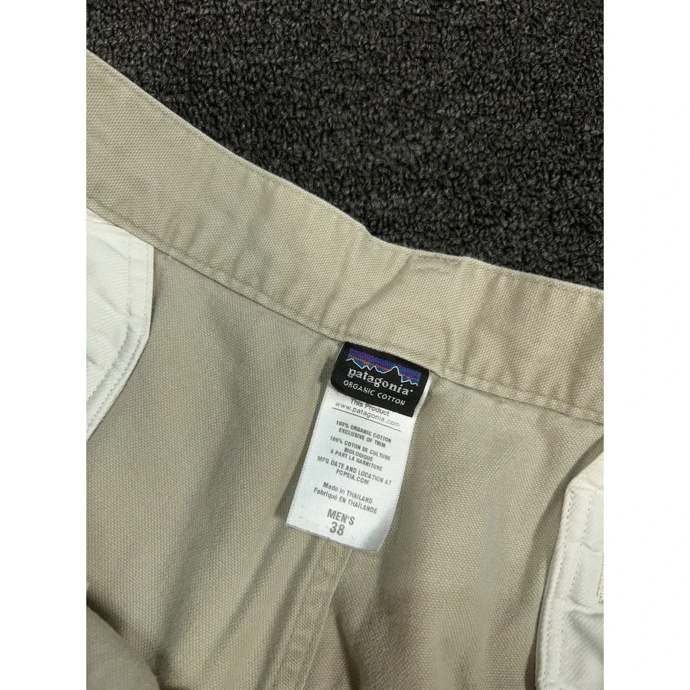 Vintage Patagonia‎ Organic Cotton Shorts Men 38 (Fits 36) Embroidered Khaki 9